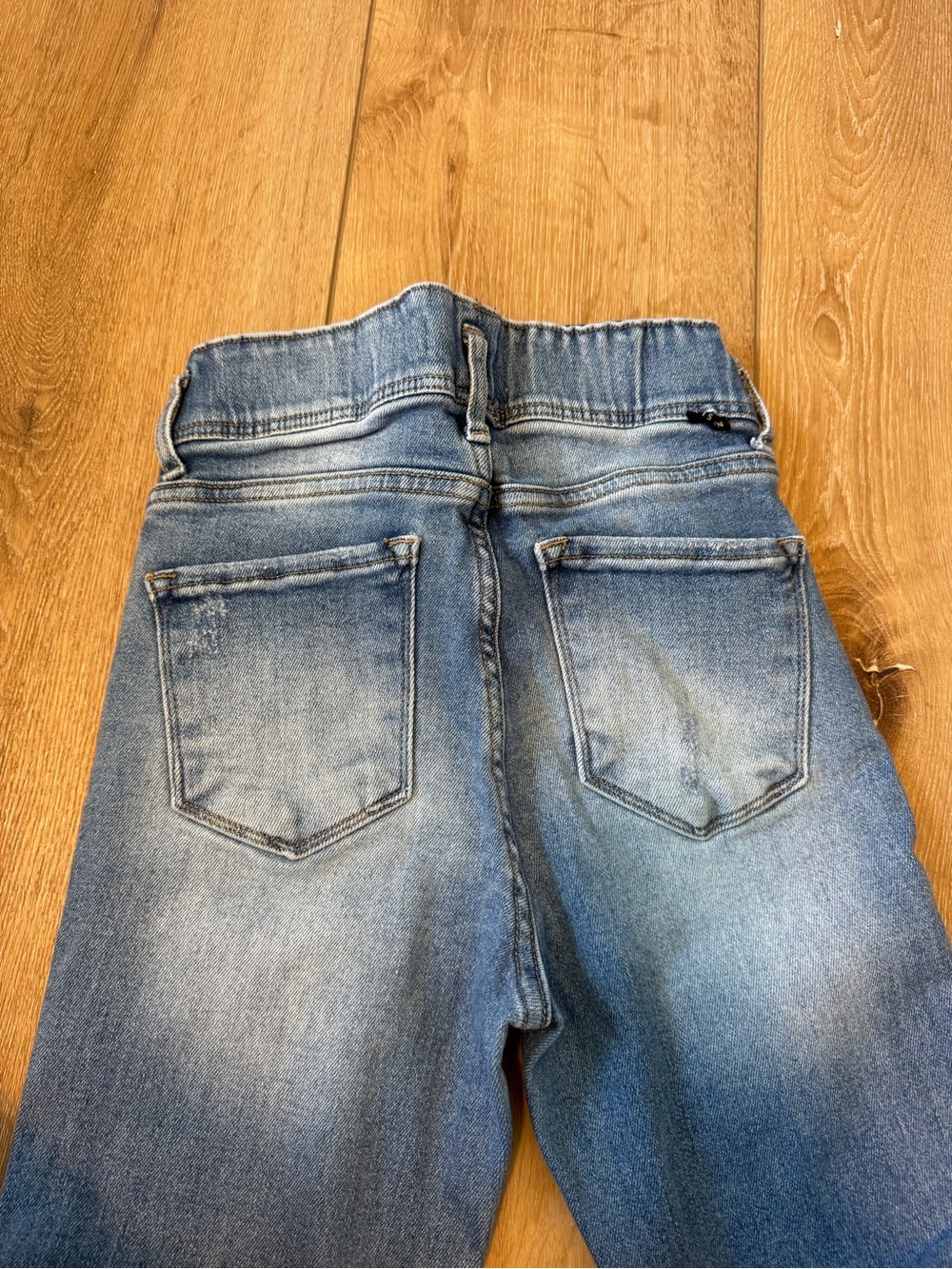 RISEN JEANS ISABELLA HIGH RISE PULL ON FLARE SIZE SMALL RAW HEM - Picture 11 of 14